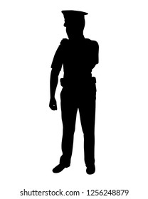 Policeman silhouette vector