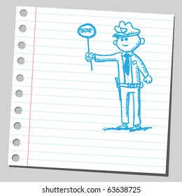 Policeman sketch