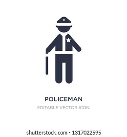 policeman standing up icon on white background. Simple element illustration from People concept. policeman standing up icon symbol design.