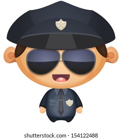 Policeman in Sunglasses