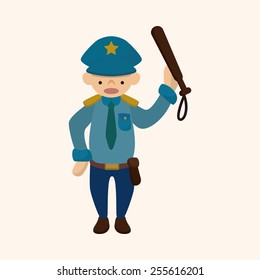 policeman theme elements vector,eps