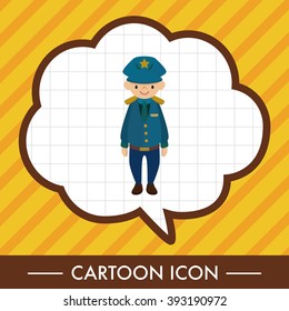 policeman theme elements vector,eps