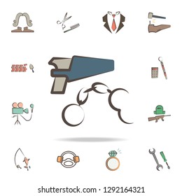 policeman tools icon. Detailed set of tools of various profession icons. Premium graphic design. One of the collection icons for websites, web design, mobile app