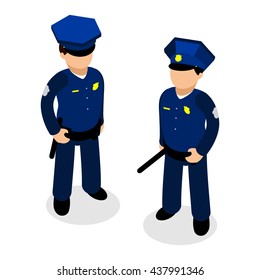 Policeman in uniform. Policeman icon. 