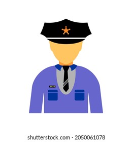 Policeman vector design isolated white