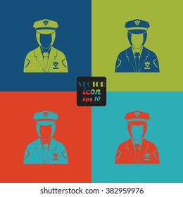 Policeman Vector icon