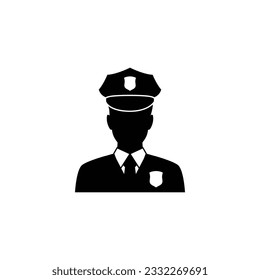  policeman vector icon cop sign 