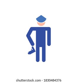 policeman vector icon design template