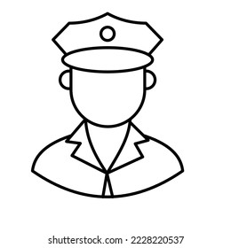 Policeman Vector Icon Fully Editable

