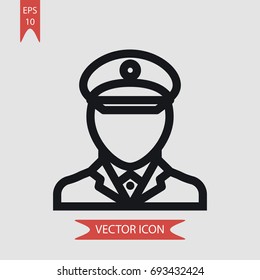 Policeman vector icon, illustration symbol