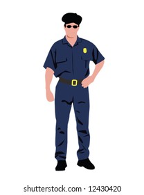 Policeman Vector Illustration
