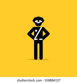 Policeman. Vector illustration,