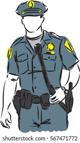 policeman vector image illustration