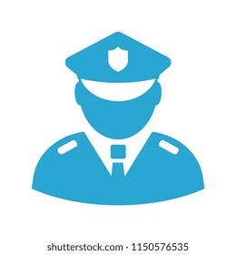 Policeman vector sign illustration isolated on white background