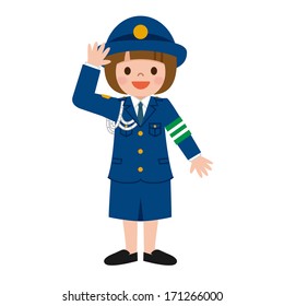 Policewoman Of Children