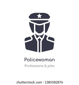 policewoman icon. isolated policewoman icon vector illustration from professions & jobs collection. editable sing symbol can be use for web site and mobile app