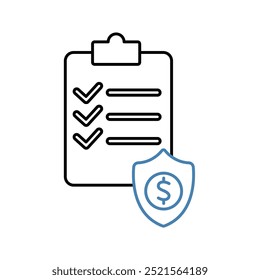 policies concept line icon. Simple element illustration. policies outline symbol design.
