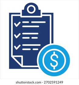 Richtlinien flach blau Symbol Vektorgrafik
