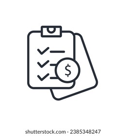 icono de directivas. vector.Curso editable.Signo de estilo lineal para uso de diseño web,logotipo.Ilustración de símbolo.