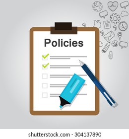 policies list board company policy check list