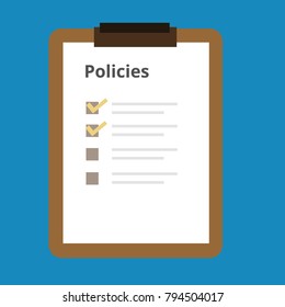 policies list board company policy check list