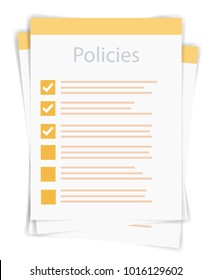 Policies regulation concept