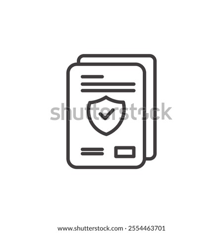 Policies thin liner icon vector.