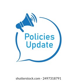 Policies Update sign on white background