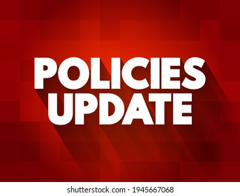 Policies Update text quote, concept background
