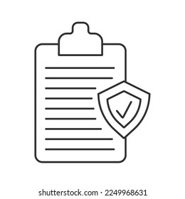 Policies vector icon. Line sign for mobile concept and web design. Symbol, logo illustration. Vector graphics