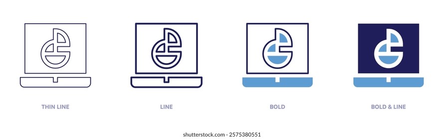 Policy analysis icon in 4 different styles. Thin Line, Line, Bold, and Bold Line. Duotone style. Editable stroke.