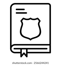 Policy Book Icon Element For Design