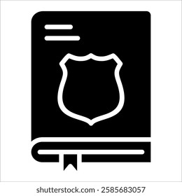 Policy Book Icon Element For Design