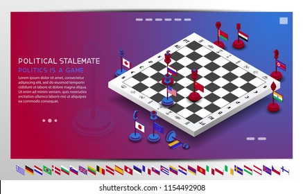 policy, country, game, chess, flag, set, background, chess Board, geopolitics, isometric, presentation, economy, Finance, Russia, America, USA, competition, confrontation, UK, England, China, France, 