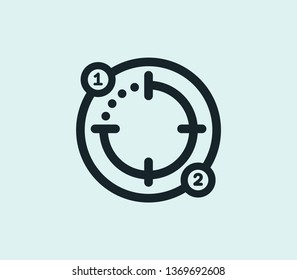 Policy deployment icon line isolated on clean background. Policy deployment icon concept drawing icon line in modern style. Vector illustration for your web mobile logo app UI design.