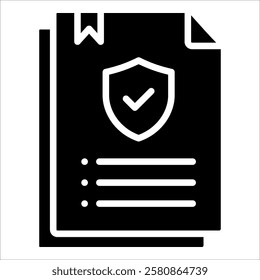 Policy Document Icon Element For Design