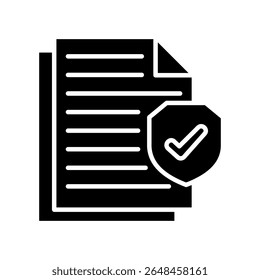 Policy Document Icon Glyph Vector Illustration