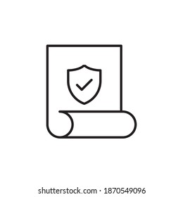 policy document icon vector illustration. document icon outline style