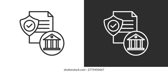 Policy Documentation Icon Set Vector Collection Isolated In Black And White