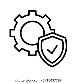 Ilustración vectorial de iconos de esquema de motor de directivas