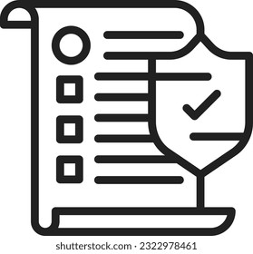 Imagen de icono de directiva. Adecuado para aplicaciones móviles.