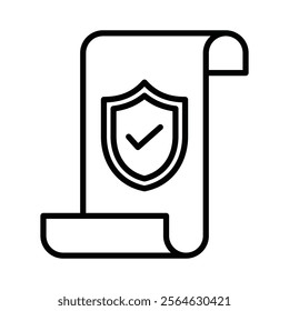policy icon line vector design template in trendy style