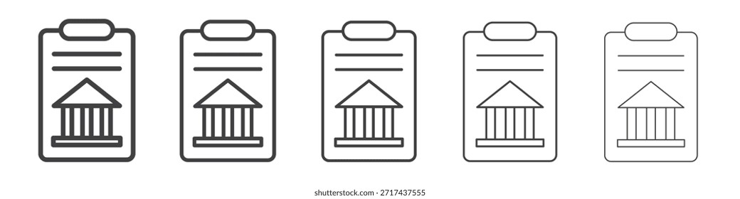 Policy icon in linear strokes concept
