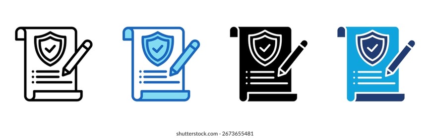 Ícone de política Ilustração de vetor de vários estilos