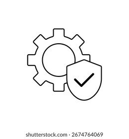 policy icon outline editable stroke line drawing eps