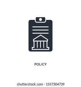 policy icon. simple element illustration. isolated trendy filled policy icon on white background. can be used for web, mobile, ui.