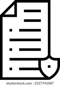 policy icon. Thin linear style design isolated on white background