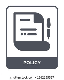 Policy Icon Vector On White Background Stock Vector (royalty Free 