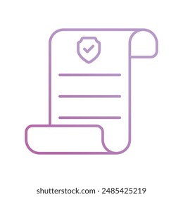 policy icon with white background vector stock illustration