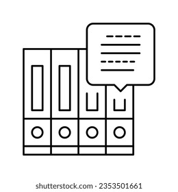vector de icono de línea de información de directiva. signo de información de directiva. símbolo de contorno aislado ilustración negra